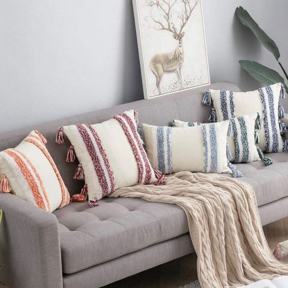 🎉HP| Luxury Home | Boho Woven Tassel Pillow Cover - Picture 5 of 6